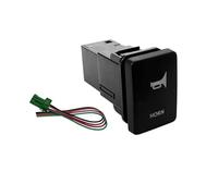 Botón Interruptor Ventana Mando Botonera Elevaluna Botón pulsador de bocina (encendido/apagado) con interruptor momentáneo y kit cableado para Toyota 4Runner, Tundra Prado (32,5 mm x 22 mm)(Red)