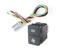 Botón Interruptor Ventana Mando Botonera Elevaluna Interruptor De Doble Llave Para Coche, Luces Antiniebla, Botón Encendido LED Para Faros Delanteros, Compatible Con Honda URV(Zombie Lamp)