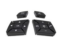 Botón Multifunción Volante Coche Embellecedor Interruptor Control Cubierta Botón Volante Para Benz ML GL G Class GL550 GL350 ML350(A Black)