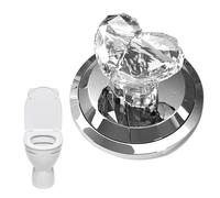 Botón para tanque de inodoro, prensa en forma de corazón, repuesto portátil para cocinas, baños, lavanderías, dormitorios, manija decorativa para armario de agua, accesorio de empuje