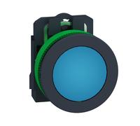 Botón plástico plano. azul fi30 Harmony XB5 XB5FVM6