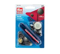 Prym Non-Sew Press Fastener, Metal, Silver, 20 mm