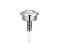 Botón pulsador de cisterna de inodoro de doble descarga para modelo 49, botón de plástico ABS, apto para agujeros estándar de cisterna de 38 a 42 mm (plateado)