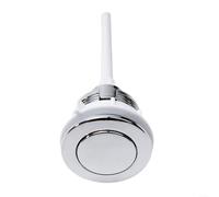 Botón pulsador de tanque de inodoro de baño de 38 mm en ABS plateado, reemplazo fácil de instalar, compatible con sistemas de cisterna de agua estándar para baños domésticos e instalaciones públicas