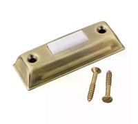 Botón pulsador de timbre de puerta iluminado con LED, latón antiguo, rectangular, botón de timbre de