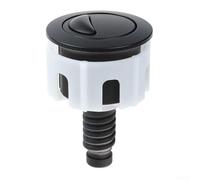 Botón pulsador para inodoro, repuesto de cisterna de doble descarga, ABS cromado, apertura de 38-49 mm, ahorro de agua, color negro