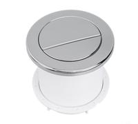 Botón redondo de doble descarga para cisterna oculta accionada por aire, válvula de inodoro neumática cromada, repuesto de color plateado (plata)