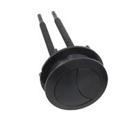 Botón redondo de inodoro de doble lavado, plan de ahorro de agua, mecanismo de empuje suave de sustancia negra, se adapta a tanques de inodoro estándar, 3 diferencias de tamaño precisas, botón de baño