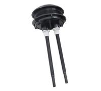 Botón redondo de inodoro de doble lavado, plan de ahorro de agua, mecanismo de empuje suave de sustancia negra, se adapta a tanques de inodoro estándar, 3 diferencias de tamaño precisas, botón de baño