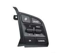 Botón remoto de repuesto para interruptor de control de crucero del volante, compatible con 2015-2019, interior delantero derecho OE 96720-D3200-4X, color negro