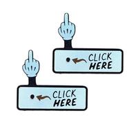 Botón Sorpresa Haz Clic Aquí, Regalo de Broma Divertida, Divertido Botón Pop-Up para el Dedo, Juguetes de Dedo con Clicker Impresos en 3D, Idea Regalo para Adultos (2pcs)