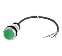 Botón verde, plano, 1 contacto puerta, cable 185670