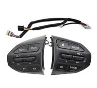 Botón Volante Izquierda + Derecha + Cable/Ajuste for Kia RIO 2018-2021 X-LINE K2 RIO 4 botones del volante Control de crucero volumen remoto Bluetooth interruptores de coche(Model D-White left)