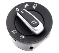 Botonera Elevaluna para Golf 5 6 para GTI para Tiguan para Passat B6 para CC Interruptor De Faros Interruptor De Espejo Lateral Eléctrico Cromado Botonera Ventana(Headlight Switch)