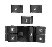 Botonera Elevaluna para Golf MK5 MK6 para Passat B6 B7 CC para Touran para Tiguan Botón del Interruptor De La Ventana Eléctrica Principal del Automóvil 1K4959857B Control Elevalunas(4pcs)
