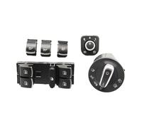 Botonera Elevaluna para Passat B6 para Golf MK5 6 para GTI para Tiguan Interruptor Control Puerta para Espejo Retrovisor De Ventana Faro 6 Unidades 5K3959857 5ND941431B Botonera Ventana