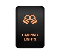 Botonera Elevalunas 1 interruptor pulsador naranja con conector de Apto para Toyota Hiace, Camry, Corolla Apto para Toyota Kluger/Highlander. Interruptor Basculante (Camping Lights)