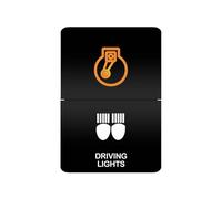 Botonera Elevalunas Barra de luces LED con interruptor de doble pulsador de 12 V, compatible con Toyota color naranja/blanco, compatible con 4Runner, Prado Landcruiser(Watermelon red)