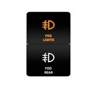 Botonera Elevalunas Barra de luces LED con interruptor de doble pulsador de 12 V, compatible con Toyota color naranja/blanco, compatible con 4Runner, Prado Landcruiser(Milky)