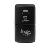 Botonera Elevalunas Barra de luz verde/azul con interruptor de doble pulsador de 12 V y cable compatible con Toyota Bus, 4Runner, Hilux, RAV4 y Prado. Interruptor Basculante (Roof led off road)