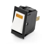 Botonera Elevalunas Interruptor basculante de 12 V y 20 A para coche, barco, camión, iluminado por, con cubierta abatible de seguridad ASW-20D Interruptor Basculante (KCD4-05-Y)