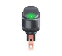 Botonera Elevalunas Interruptor basculante impermeable de 12 mm, 12 V, 30 A, 3 pines SPST, encendido y apagado, de alta corriente, forma ovalada, apto Interruptor Basculante (1- green)