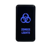 Botonera Elevalunas Interruptor de botón pulsador único con LED azul/naranja/verde, cable 12 V, Apto para Toyota Land Cruiser 75, 76 y 78, Hilux Interruptor Basculante (39)