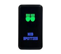 Botonera Elevalunas Interruptor de botón pulsador único con LED azul/naranja/verde, cable 12 V, Apto para Toyota Land Cruiser 75, 76 y 78, Hilux Interruptor Basculante (56)