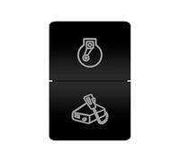 Botonera Elevalunas Interruptor de doble pulsador luz naranja blanca 12 compatible con Toyota 4 Runner Carolla Hilux Prado Landcruiser Compatible con RAV4 HiAce(COMPRESSOR RADIO)