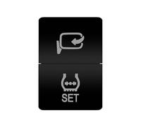 Botonera Elevalunas Interruptor de doble pulsador luz naranja blanca 12 compatible con Toyota 4 Runner Carolla Hilux Prado Landcruiser Compatible con RAV4 HiAce(MIRROW SET-momentary)