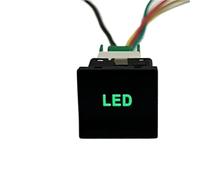 Botonera Elevalunas Interruptor de encendido y apagado de la calefacción del volante y escape con luz roja y verde Apto paraVW Polo 6C 2014-2016. Interruptor Basculante (LED)