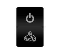 Botonera Elevalunas Interruptores de doble pulsador para coche, Apto para Toyota Landcruiser Prado 150, 200, HiAce, 4Runner, Camry, Corolla y Kluger. Interruptor Basculante (Power radio)