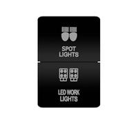 Botonera Elevalunas Interruptores de doble pulsador para coche, Apto para Toyota Landcruiser Prado 150, 200, HiAce, 4Runner, Camry, Corolla y Kluger. Interruptor Basculante (Spot reverse)