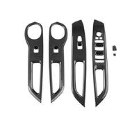 Botonera Elevalunas Panel Reposabrazos Puerta Embellecedor Cubierta Interruptor Botón Elevación Vidrio Ventana Fibra Carbono Coche Para Hyundai Para Santa Para Cruz 2022 Botón