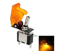 Botonera Ventana Interruptor Basculante Palanca SPST 12V, Luz Para Encendido, Impulso, Barco Marino, Coche Carreras, Interruptor Luz, Palanca, Accesorios Para Remolque Y Camión(Yellow)