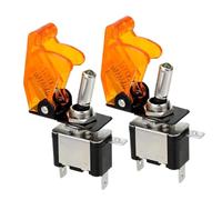 Botonera Ventana Interruptor Basculante Palanca SPST 12V, Luz Para Encendido, Impulso, Barco Marino, Coche Carreras, Interruptor Luz, Palanca, Accesorios Para Remolque Y Camión(2piece orange)