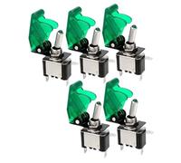 Botonera Ventana Interruptor Basculante Palanca SPST 12V, Luz Para Encendido, Impulso, Barco Marino, Coche Carreras, Interruptor Luz, Palanca, Accesorios Para Remolque Y Camión(5piece green)