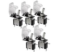Botonera Ventana Interruptor Basculante Palanca SPST 12V, Luz Para Encendido, Impulso, Barco Marino, Coche Carreras, Interruptor Luz, Palanca, Accesorios Para Remolque Y Camión(5piece white)