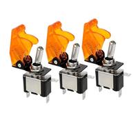 Botonera Ventana Interruptor Basculante Palanca SPST 12V, Luz Para Encendido, Impulso, Barco Marino, Coche Carreras, Interruptor Luz, Palanca, Accesorios Para Remolque Y Camión(3piece orange)