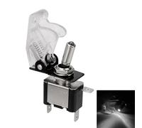 Botonera Ventana Interruptor Basculante Palanca SPST 12V, Luz Para Encendido, Impulso, Barco Marino, Coche Carreras, Interruptor Luz, Palanca, Accesorios Para Remolque Y Camión(WHITE)