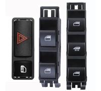 Botonera Ventana Para B&MW Serie 3 E46 318Ci 325Ci 330Ci M3 Para Cabrio Convertible Botón De Interruptor De Ventanilla Eléctrica 61316902178 61316902183 61318368920 Botonera Elevalunas(Black Set)