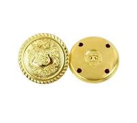 Botones 10/20 Piezas 15-25mm Abrigo Botón De Vástago Metal Decoración Retro Botones for Camisa Hebilla Cobre Hueca Accesorios Costura(B3-15-Gold,15mm-20Pcs)