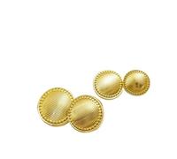 Botones 10 botones de metal redondos clásicos 15 mm, 18, 20 y 23 for coser, con vástago dorado plateado, ropa mujer hombre(Gold,20mm)