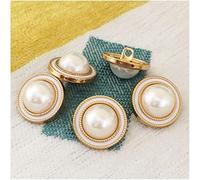 botones, 10 botones de perlas lujo for ropa, accesorios costura, moda for adornos abrigos(15mm)