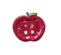 Botones 10 botones florales a cuadros, bonitos, rojos y verdes, vintage, for mujer niño, for sombreros, abrigos, decoración, accesorios de ropa para Coser(Red)