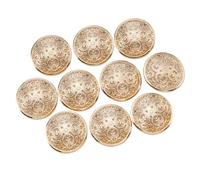 Botones 10 botones redondos de metal vintage con diseño flores for coser ropa, tejer, manualidades y decoración para Costura(Color01,15MM-10Pcs)