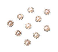 Botones 10 Uds. Botones de diamantes de imitación con forma de girasol a la moda de 12/15/18/20mm for camisa, abrigo, vestido, botones de costura DIY, accesorios de ropa(Color 2,12mm)