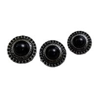 Botones 10 Uds. Botones redondos de Metal de perlas de imitación de diamantes de imitación for ropa abrigo suéter accesorios de costura DIY costura(Color 1,18mm)