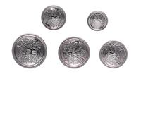 Botones 15 botones de metal vintage estilo universitario, cosidos a mano, for abrigos, ropa y insignias doradas para Coser(Gun Black,20mm)