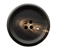 Botones 5 piezas Botones de cuerno mate accesorios de costura para ropa traje de hombre abrigo 15/18/20/23/25/28mm, Marrón, 25mm (5 piezas)